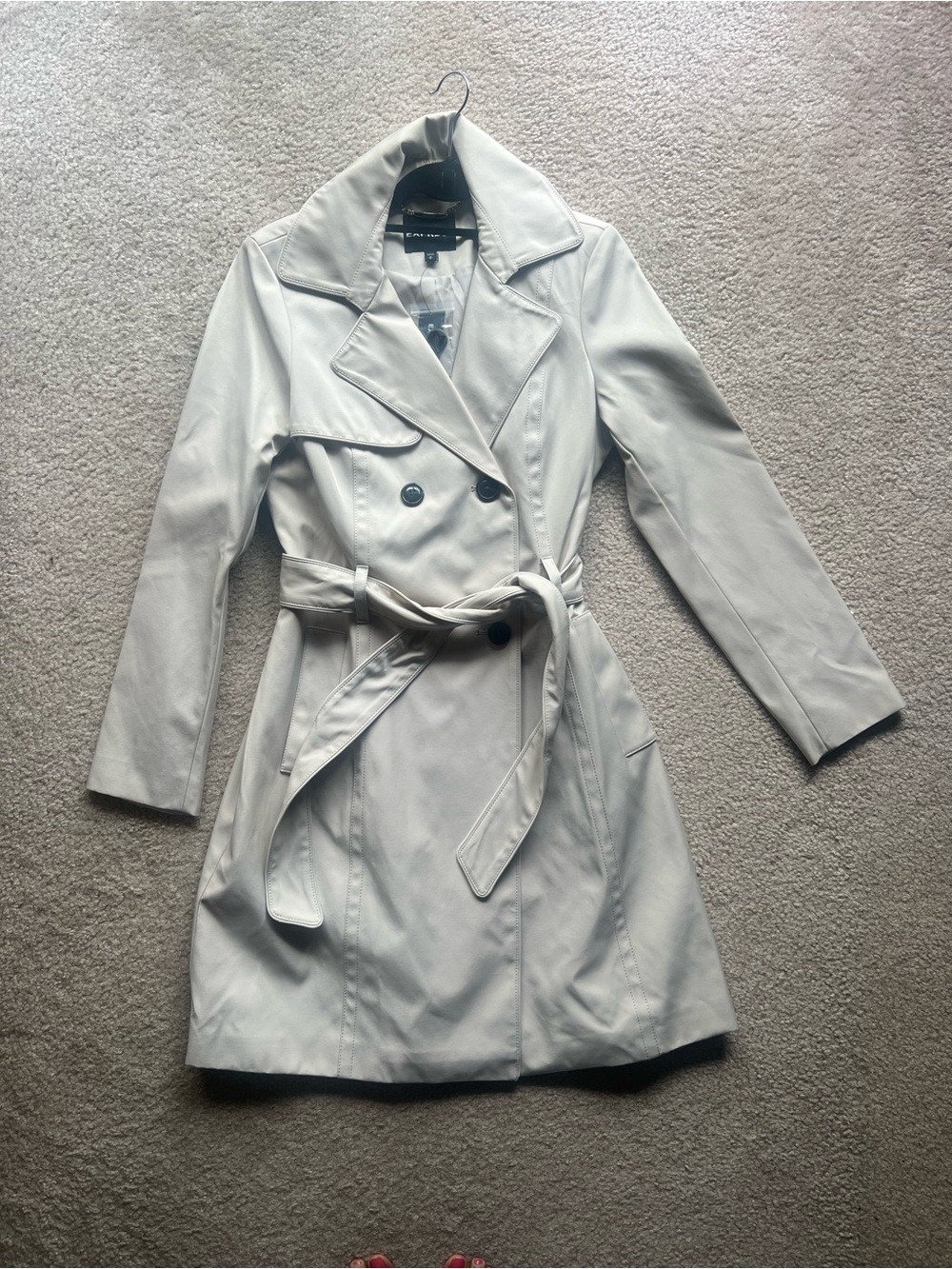 Express Women's Khaki Double-Breasted Trench Coat - Small - NWT